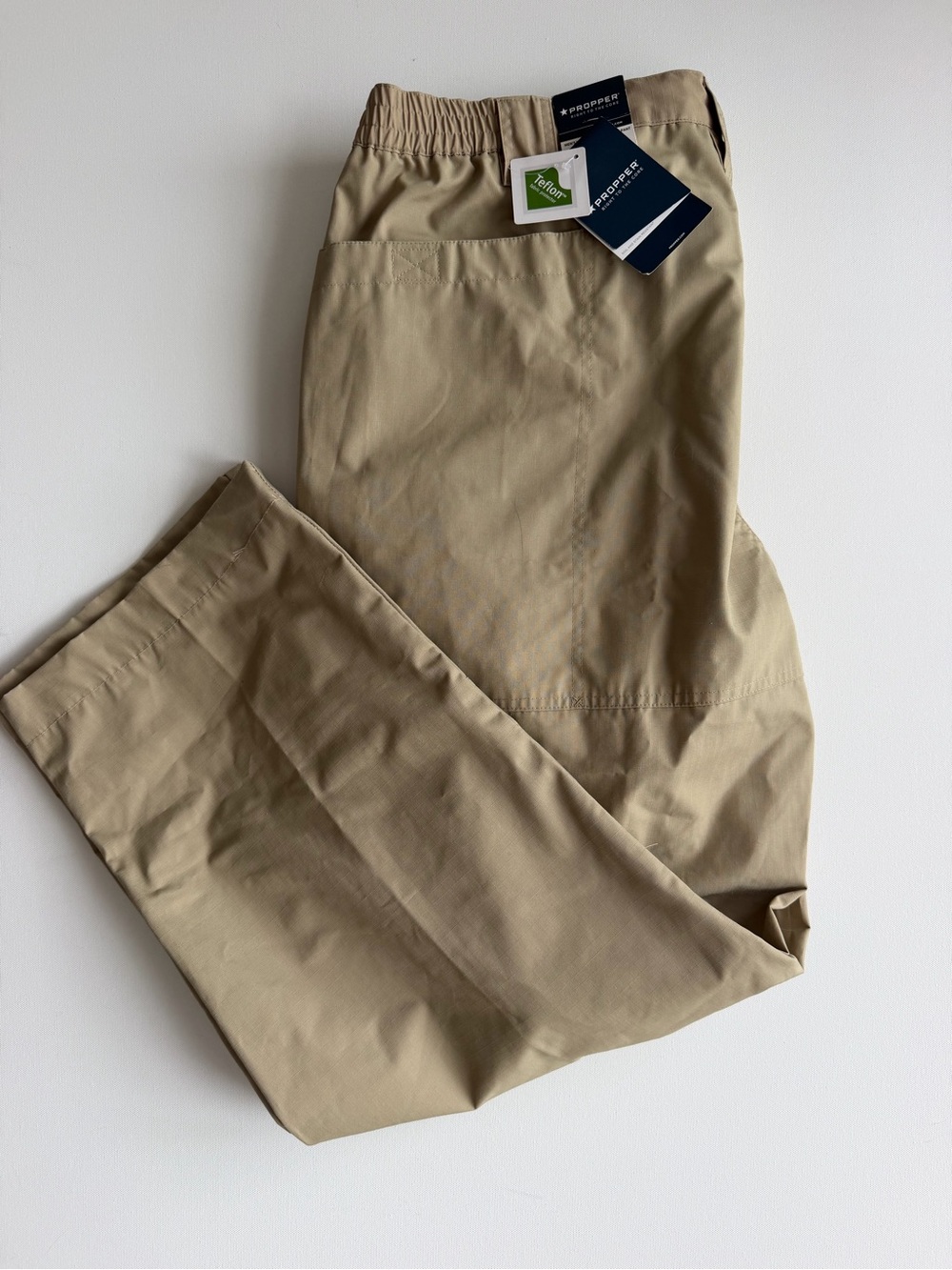 NWT Propper Men’s Tactical Cargo Pants 46x31 Khaki Teflon Stain Resistant 057